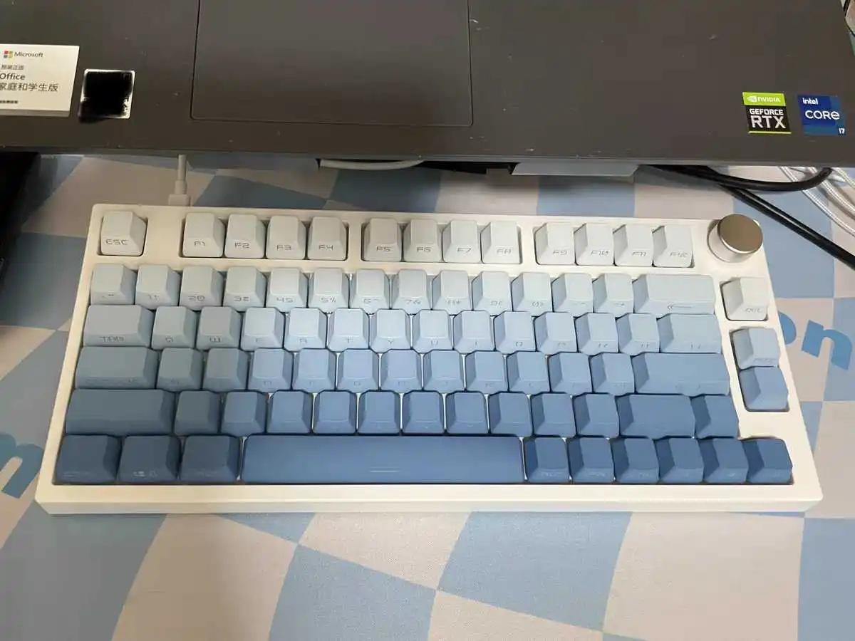 Ensemble de touches de clavier bleu nickel é immersible, personnalisation du clavier mécanique, symboles rétroéclairés double coup, légende, profil OEM