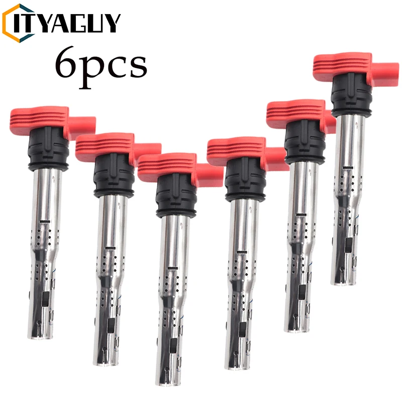 6 Pieces Car Ignition Coil For Audi A4 A5 A6 A7 A8 Q5 Q7 R8 For Jetta For Golf 06E905115E 06E905115