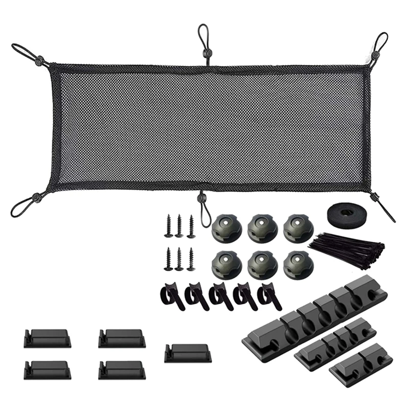 

Cable Management Net - Under Desk Wire Management - Flexible Under Desk Cable Management Tray Easy Install