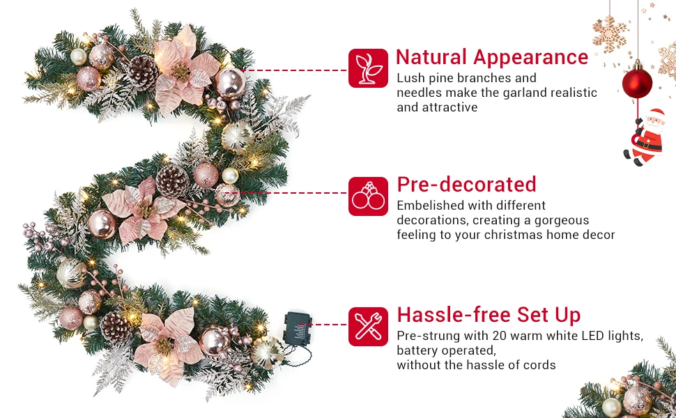 christmas garland with lights