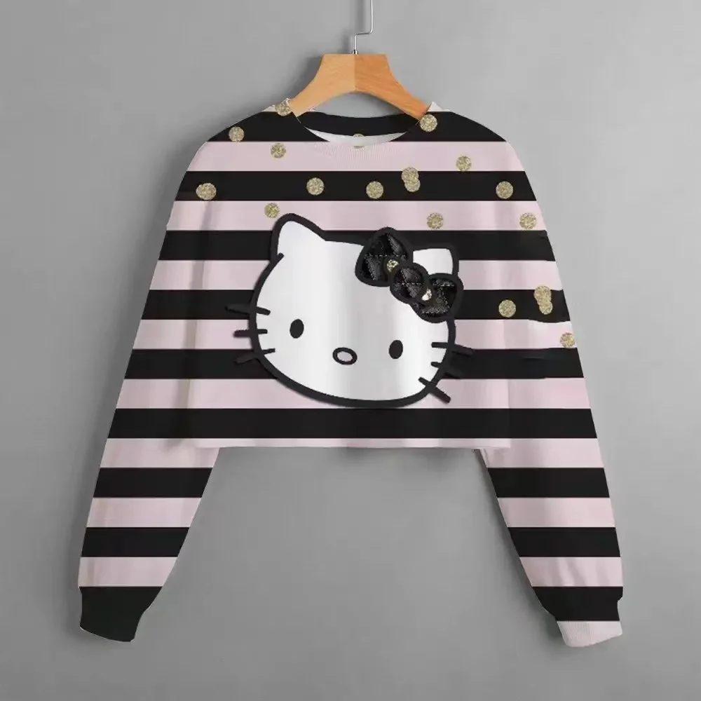 Girls\' Classic Round Neck Thin Sweatshirt 2024 New New Sweet and Cute Top Cartoon Printed Spring and Autumn Children\'s Clothing