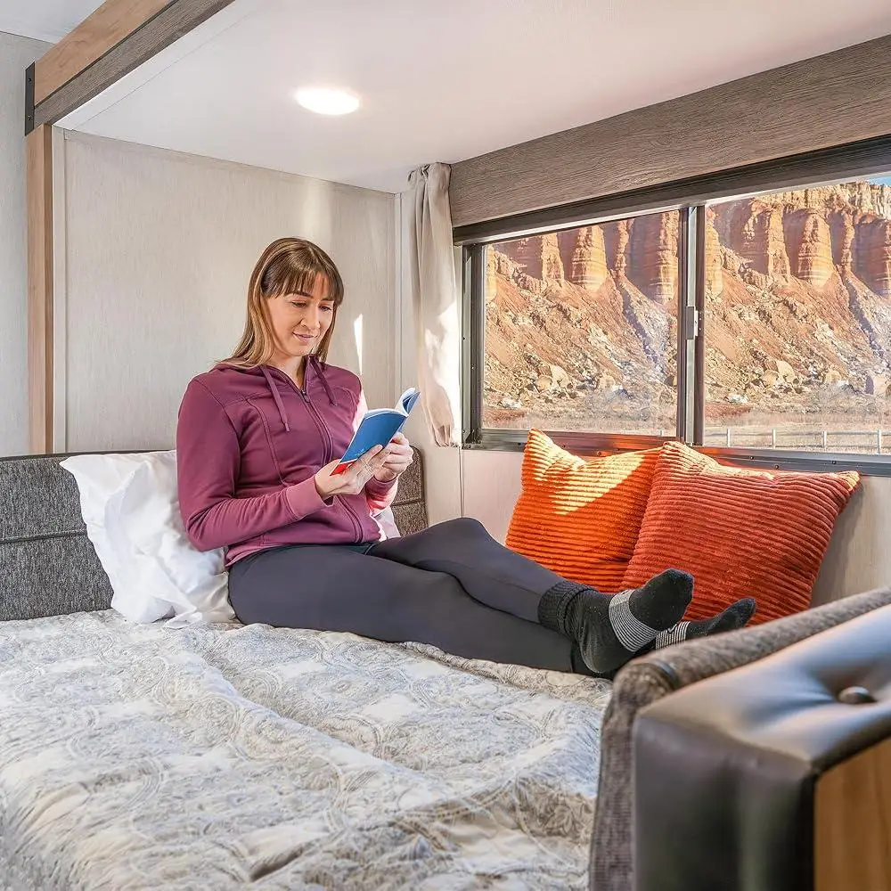 Comodo materasso corto Queen bifold per camper in memory foam Materasso di supporto pieghevole da 8 pollici Camper e rimorchi Campeggio per dormire