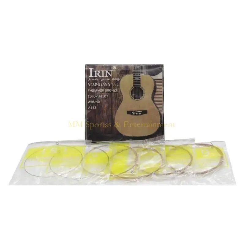 31BE 6 قطع من أوتار الجيتار الأساسية الفولاذية مجموعة ملحقات ممارسة للجيتار الشعبي الصوتي #2