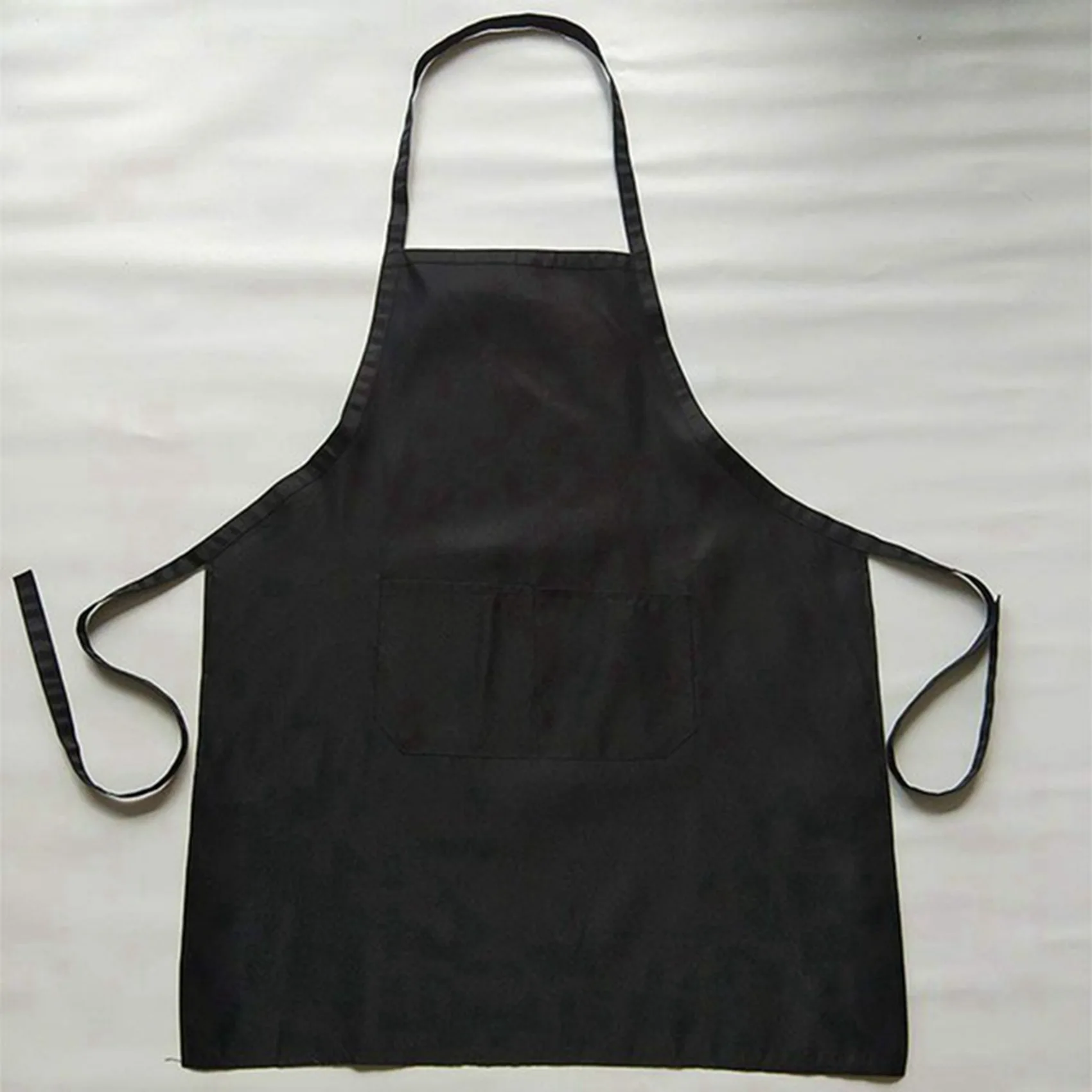 AFOURT-30er-Pack schwarze Küchenschürze mit 2 Taschen, schmutzabweisende Schürze, geeignet für Grill, Küche, Kochen, Backen, Restaurant – Detail 1