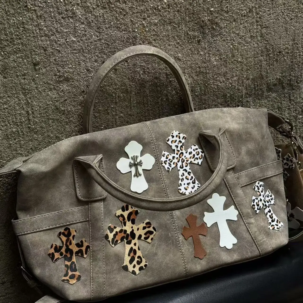 

Top Fashion DIY Shopping Bag Bags 2026 NEW Trendy Sling Shoulder Crossbody Bag Large Capacity Heavy Industry Retro Bag Bags