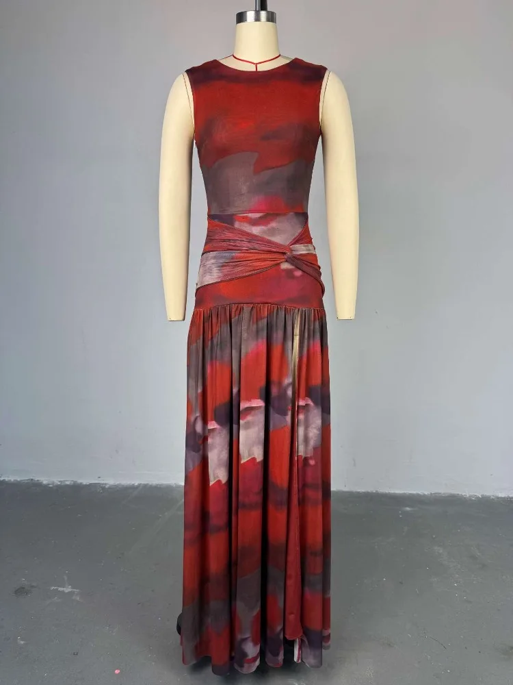 

Стильный женский укороченный топ с лямкой на шее и облегающая юбка-миди, комплект из двух предметов, летний наряд 2025 года, костюм с длинной юбкой