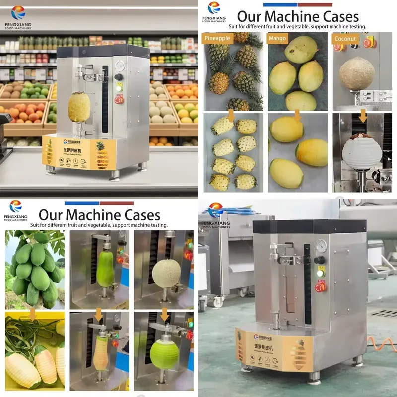 SFW Certificate Stainless Steel Small Fruit Peeler Machine Melon Papaya Mango Coconut Pineapple Peeling Machine