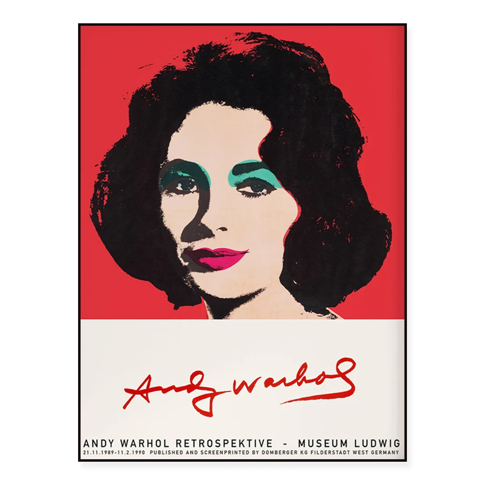 Pôster de exposição de Andy Warhol Liz/impressão artística de Elizabeth Taylor/Pôster de arte de Taylor imprimível