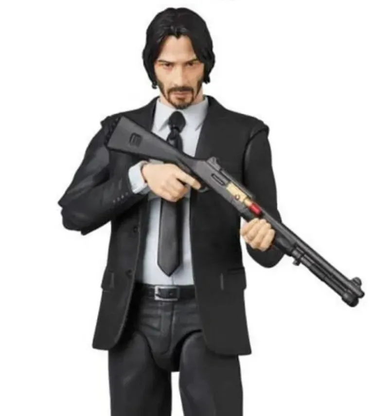 Figma-john wick with dogs,アニメーション,収集可能なおもちゃモデル,PVC, #491,funslander,lanze,reiter mafex 085