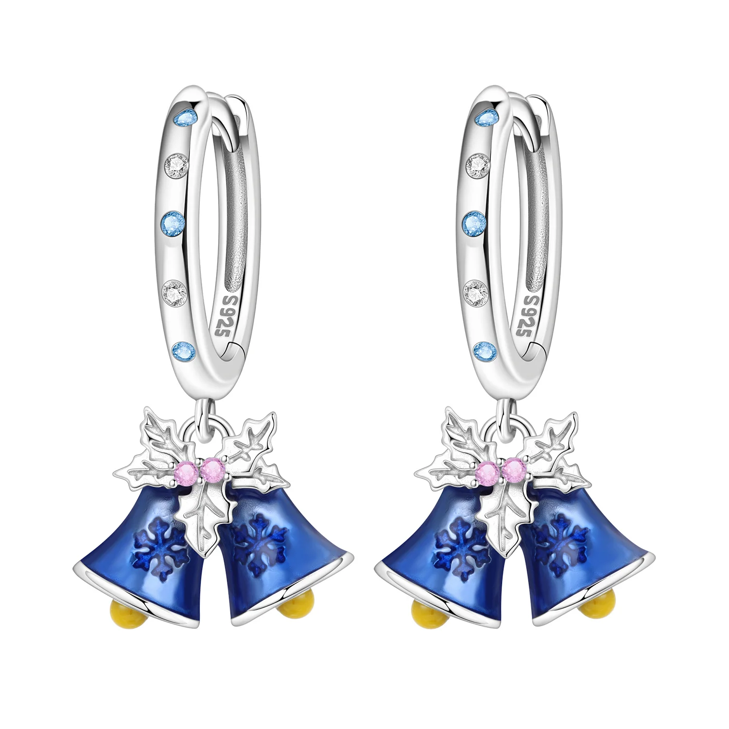 CYCUFF 925 Sterling Silber Blue Bell Ohrringe Original Schmuck Tropfenohrringe Schmuck Party Jubiläumsgeschenke