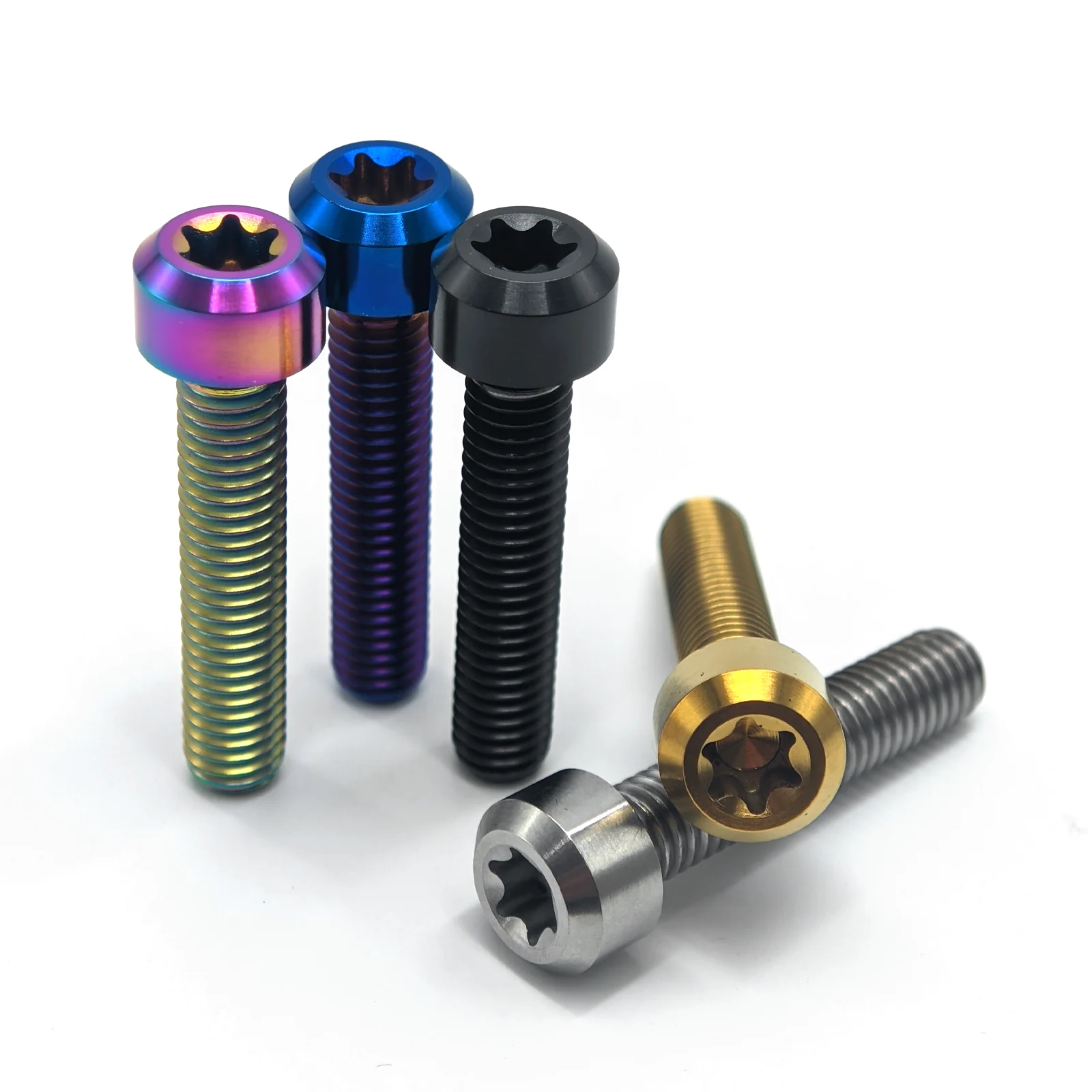 Vis en titane M5 M6 M8 x 10/15/20/25/30/35/40/45/50 mm à tête Torx pour vélo, moto, voiture, bateau