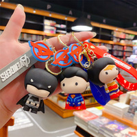 DC Justice League cartoon Superman Batman Wonder Woman Creative Car key pendant bag doll pendant small gift ornaments