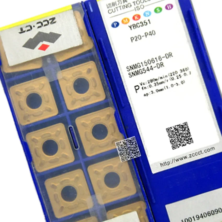SNMG150612-DR YBC351/SNMG150616-DR YBC351 SNMG543 SNMG543 ZCC.CT inserti in metallo duro CNC inserti per tornitura Per acciaio P20-P40 10 PZ/SCATOLA