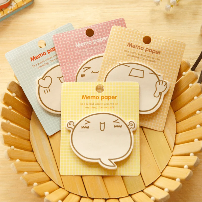 1pc Book Of 20 Sheets Cartoon Emoticon Sticky Note - Add Fun & Color To Your Notes!