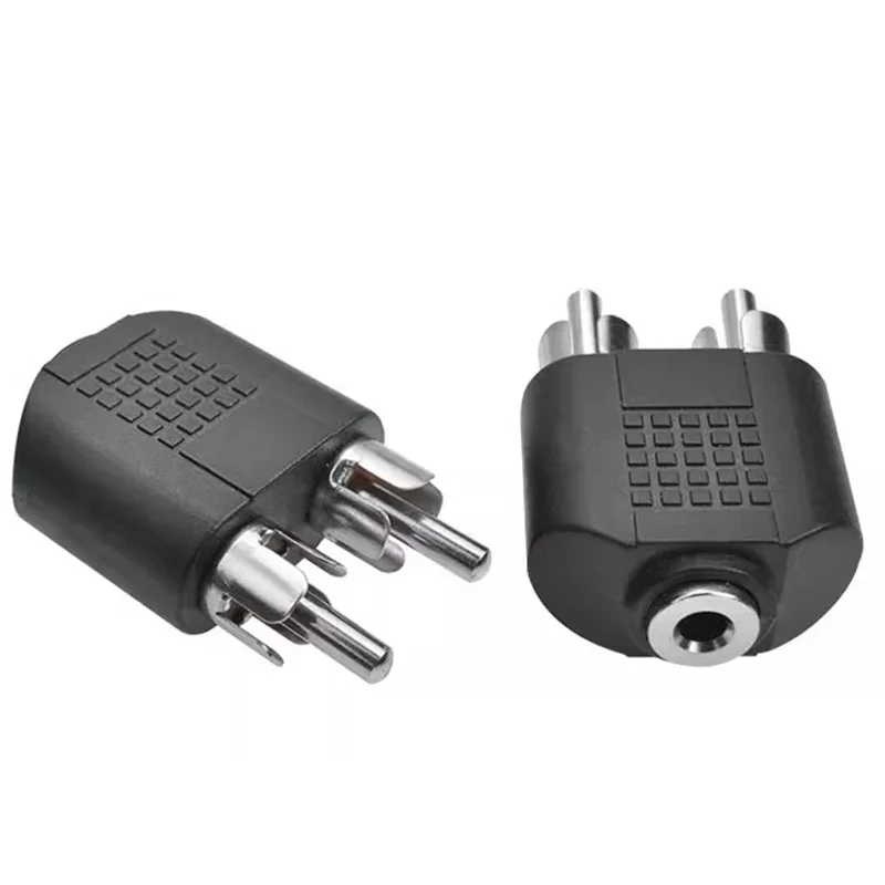 2/4/8/16PCS 3.5mm Audio Stereo Jack Female To  2xRCA Male Jack Connector Adapter Converter for Speaker