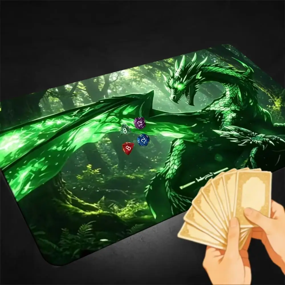 Gaming Dragon Playmat Non-Slip Rubber Material Precision Lock Edge Keyboard Desktop Pad Card battle mats 35x60cm PC Accessories