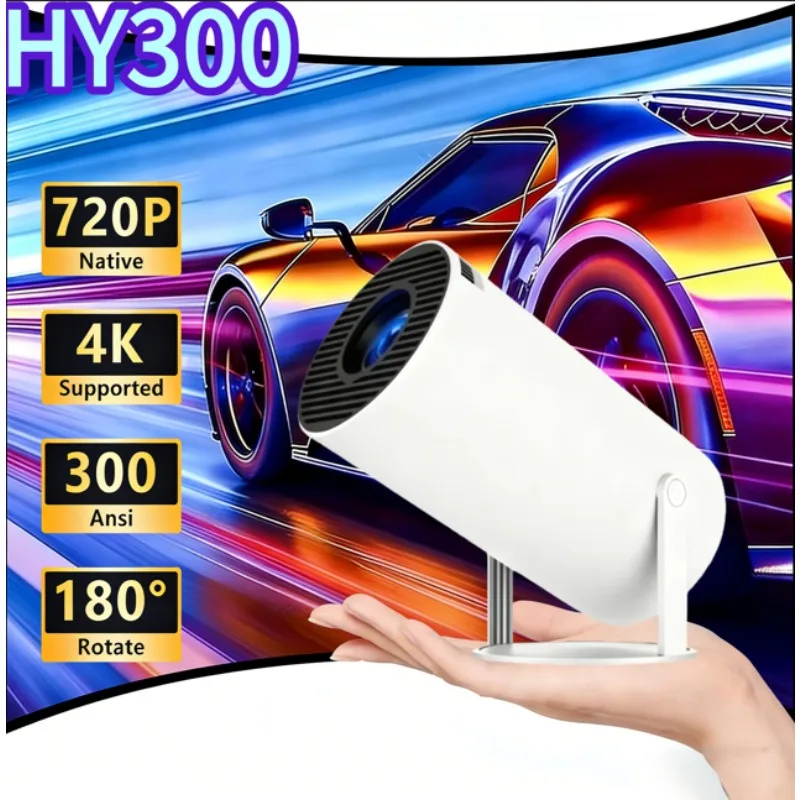 

H713 BT5.0 1080P 1280*720P Cinema Outdoor portable projector brand new 4K Android 11 HY300 Wifi6 290ANSI Wansheng