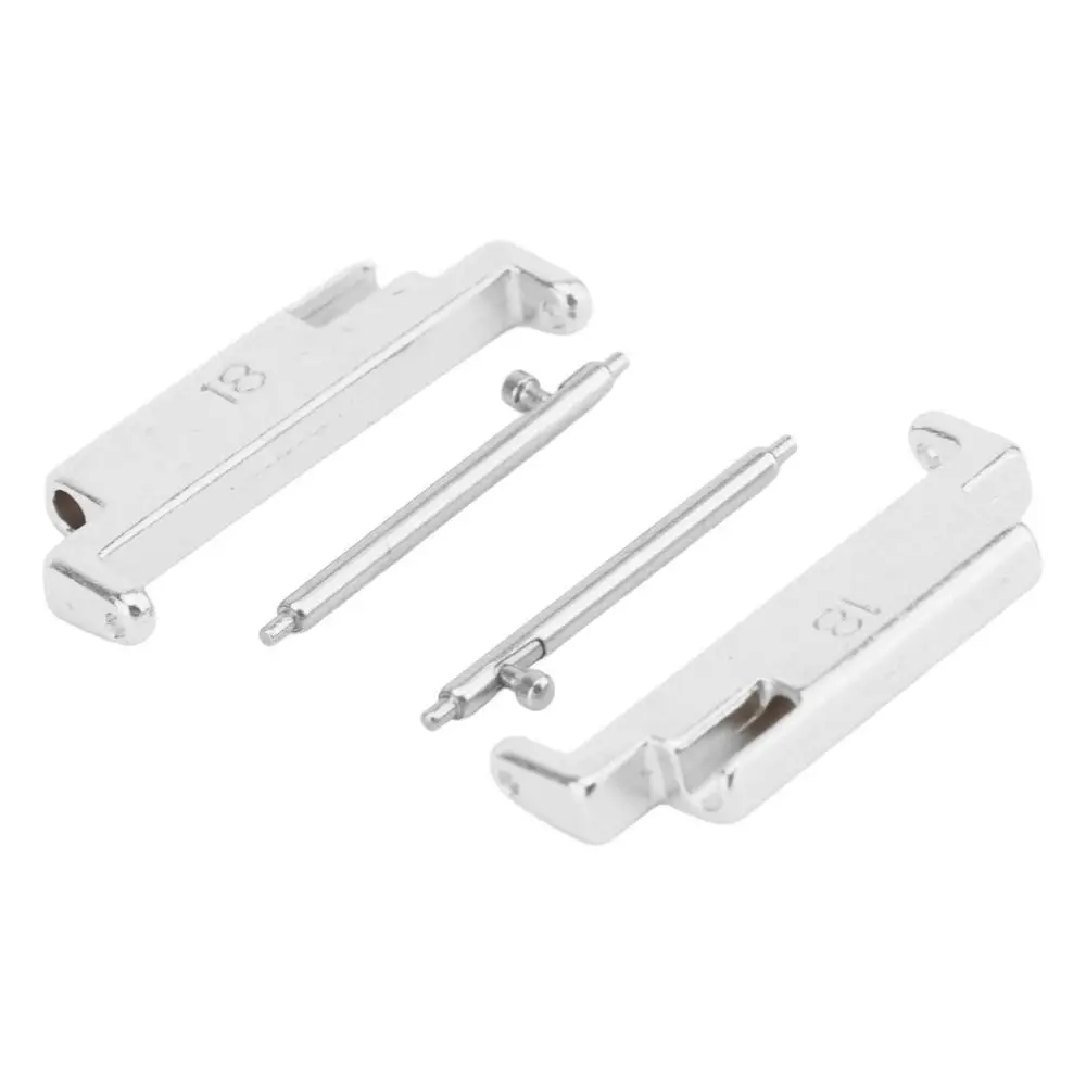 1 Pair Stainless Steel Metal Watch Band Adapter 18-20mm Size Replacement Part Watch Strap Connection Adapter Silver