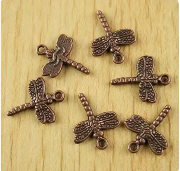 30pcs 20x15mm antiqued copper dragonfly design charms HWH1909 for jewelry making