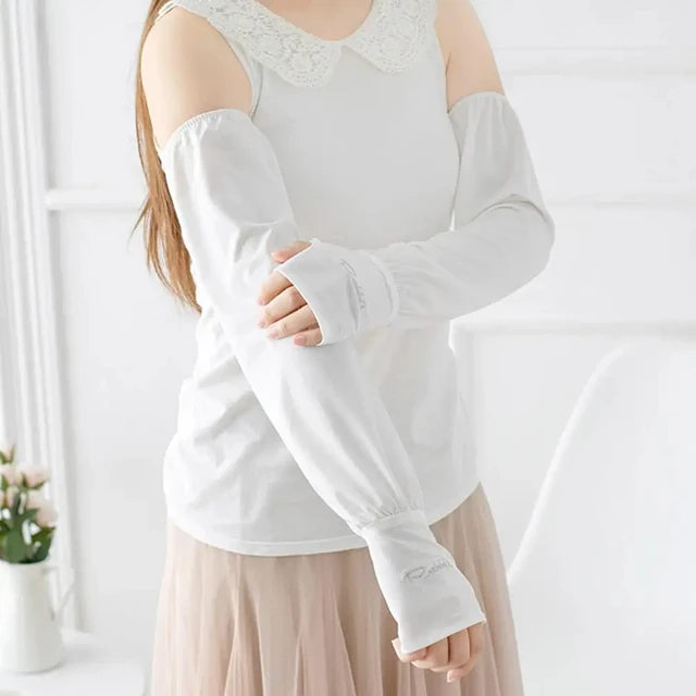 Summer Loose Sunscreen Driving Ice Silk Sleeve Female Long Length UV Protection Arm Arm Glove Sleeves Super Soft Breathable 3