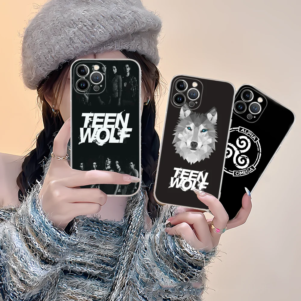 T-Teen W-Wolf Mousepad Silicone Soft For Iphone 16 15 14 13 12 11 Pro Mini XS MAX Plus X Cover