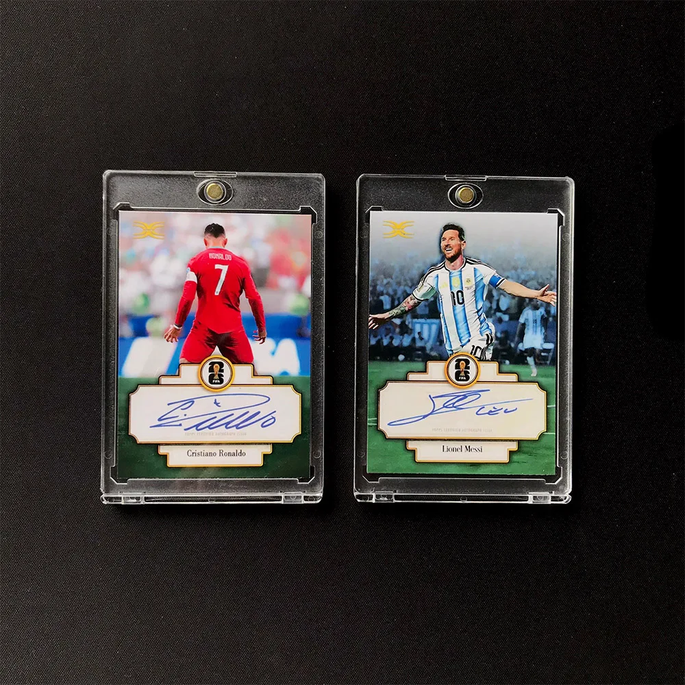 2026 DIY homemade Messi Ronaldo World Cup Autographed texture Iridescent Collectible Cards Soccer Boy Christmas Birthday Gift view 2