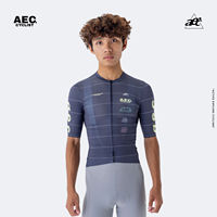 aec Men's Short Sleeve Cycling Jersey | Parallel Line Series | Spring Summer Breathable Quick-Dry Road Bike Top