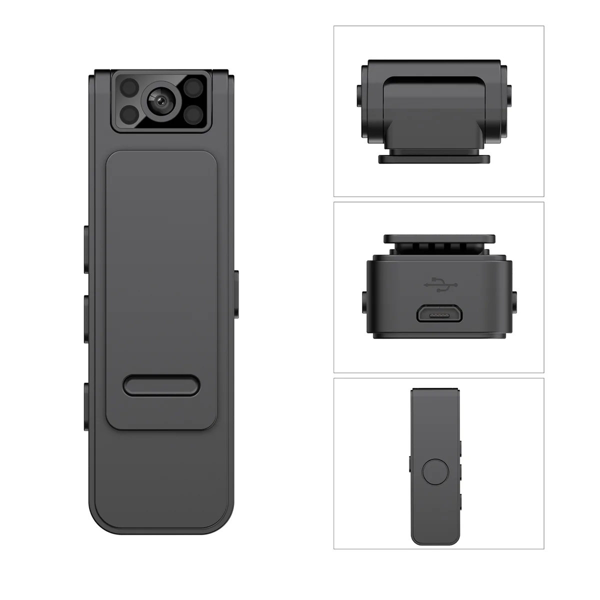 HD 1080P Noise Reduction Camera, Convenient Back Clip Night Vision Recorder, Portable Wearable Video Recorder (Basic)