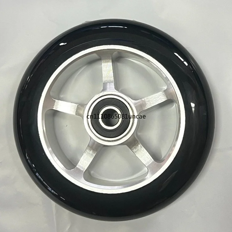 For 100*24MM High‑Grade Aluminum Core PU Wheel Skateboard Shopping Cart Stroller Replacement Wheel