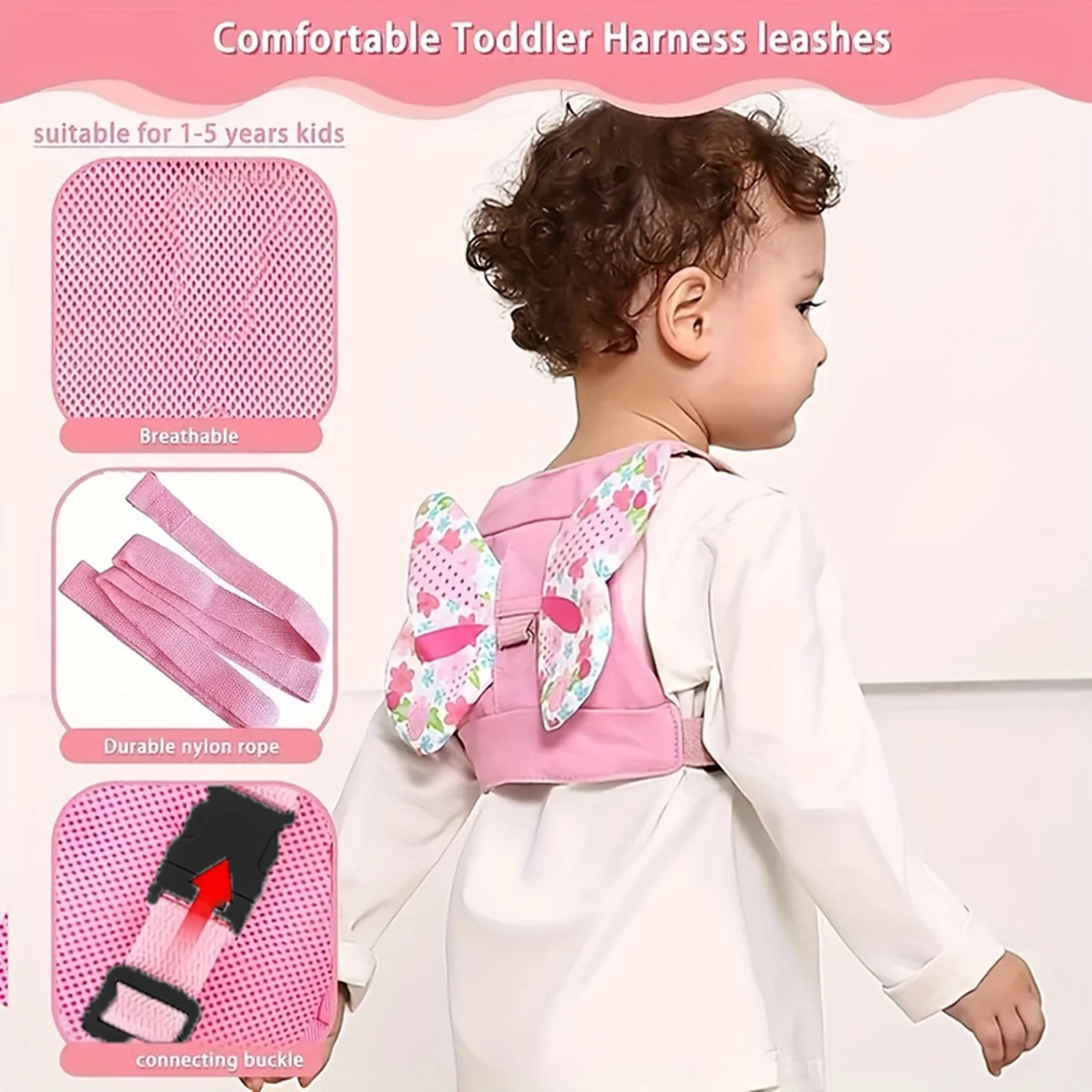 baby safety toddler wing walking harness child strap belt keeper reins Flower Butterfly anti lost wrist chain