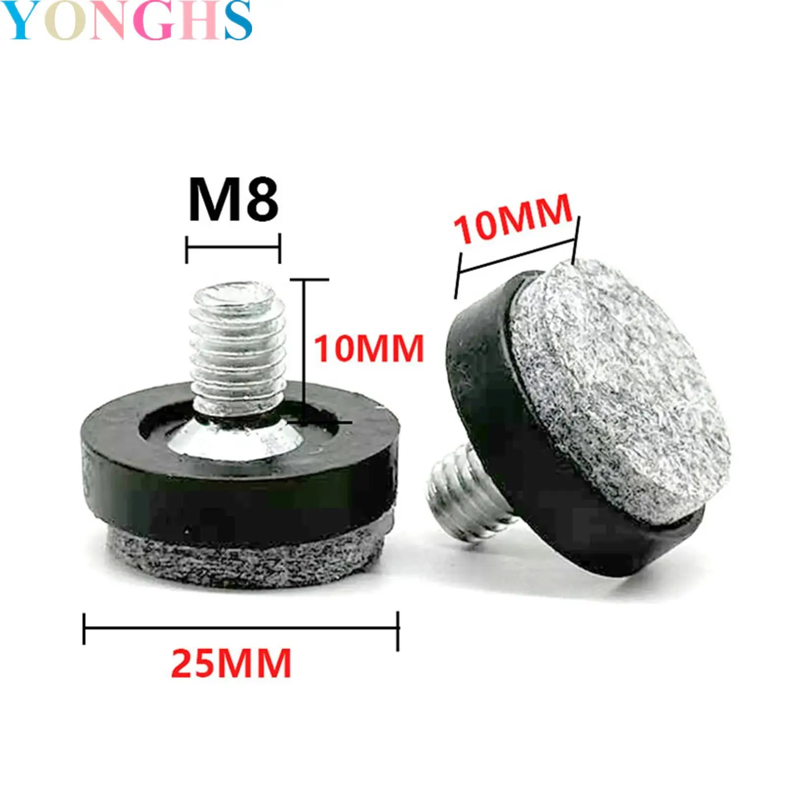 

8 Pcs Adjustable Furniture Leg Levelers Threaded Screw-in Leveling Feet Pad Floor Protector for Tables Chairs