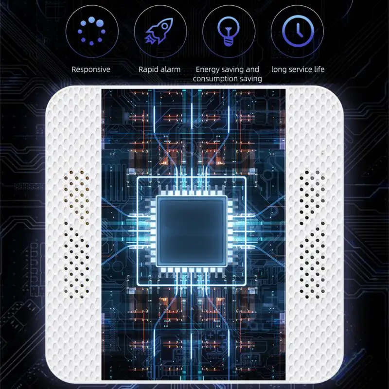 CO Smoke Detector Carbon Monoxide Detector High Sensitivity 90DB Sound And Light Alarm LCD Screen Fault Self Check Fire Alarm