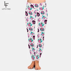 LETSFIND-mallas de entrenamiento de cintura alta para mujer, Leggings con estampado de conejo de pascua, 3D, de colores, 2021