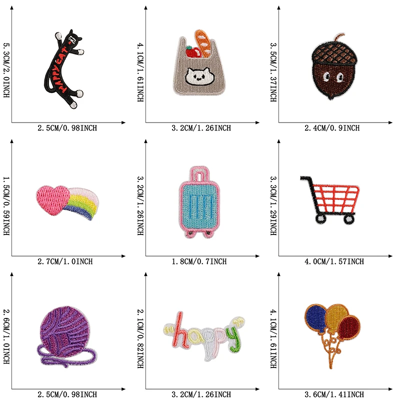 80 Stück Eisen-Patches, klein, für Kleidung, bestickt auf Jacke, Nähen, Lot in großen Mengen, Aufkleber-Packung, Mädchen, Kinder, Katzen, niedlich, DIY-Großhandel – Detail 10