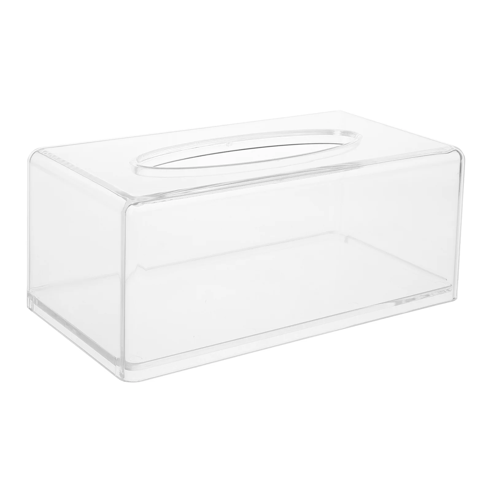 Clear Acrylic Tissue Box Holder Simple Rectangular Paper Napkin Cointainer Oragnizer for Car Home End Table