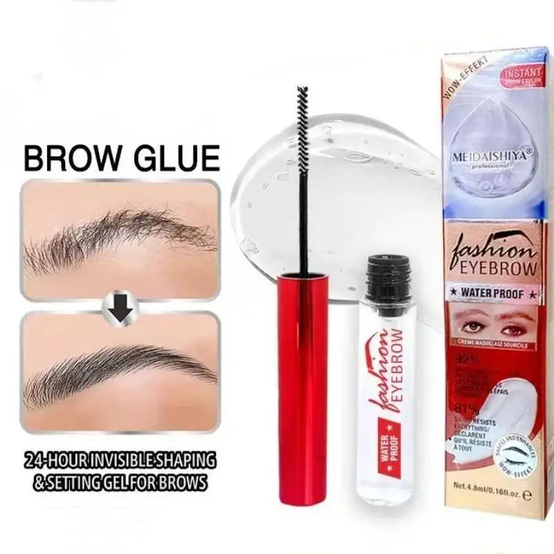 1Pcs Eyebrow Setting Gel Invisible Long Lasting Waterproof Smudge Proof Brow Glue for Daily Makeup Travel Use