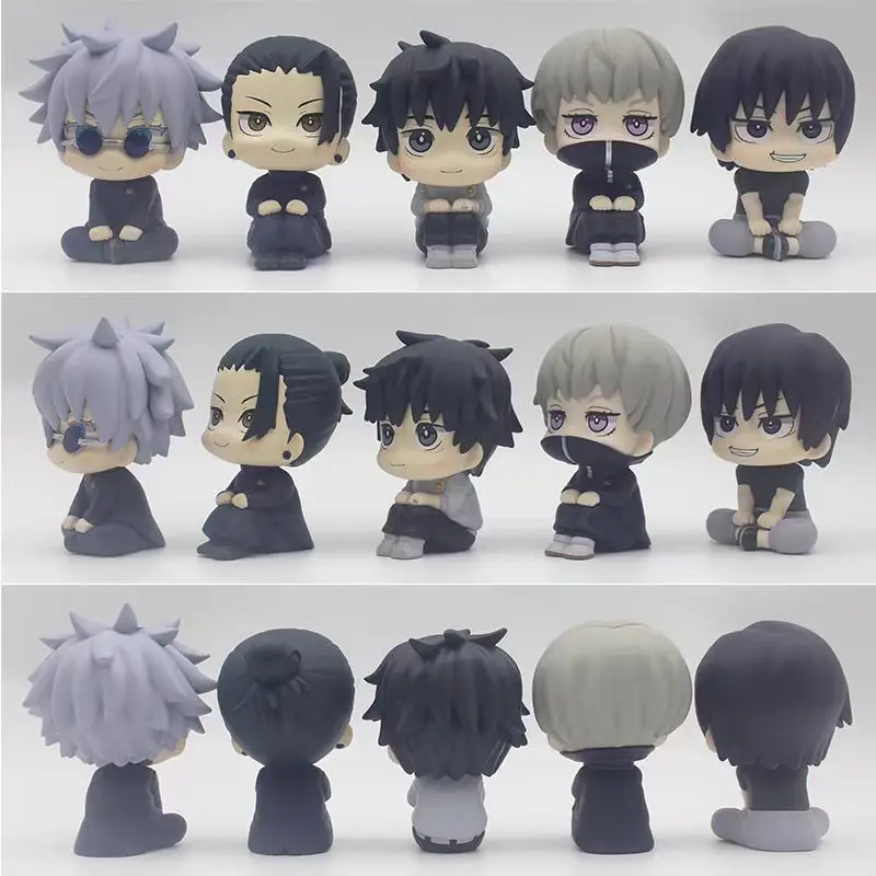 

10cm Cute Fushiguro Toji Figura Jujutsu Kaisen Yuta Action Figure Gojo Look Up Inumaki Toge Figure Geto Suguru Dolls PVC Toys