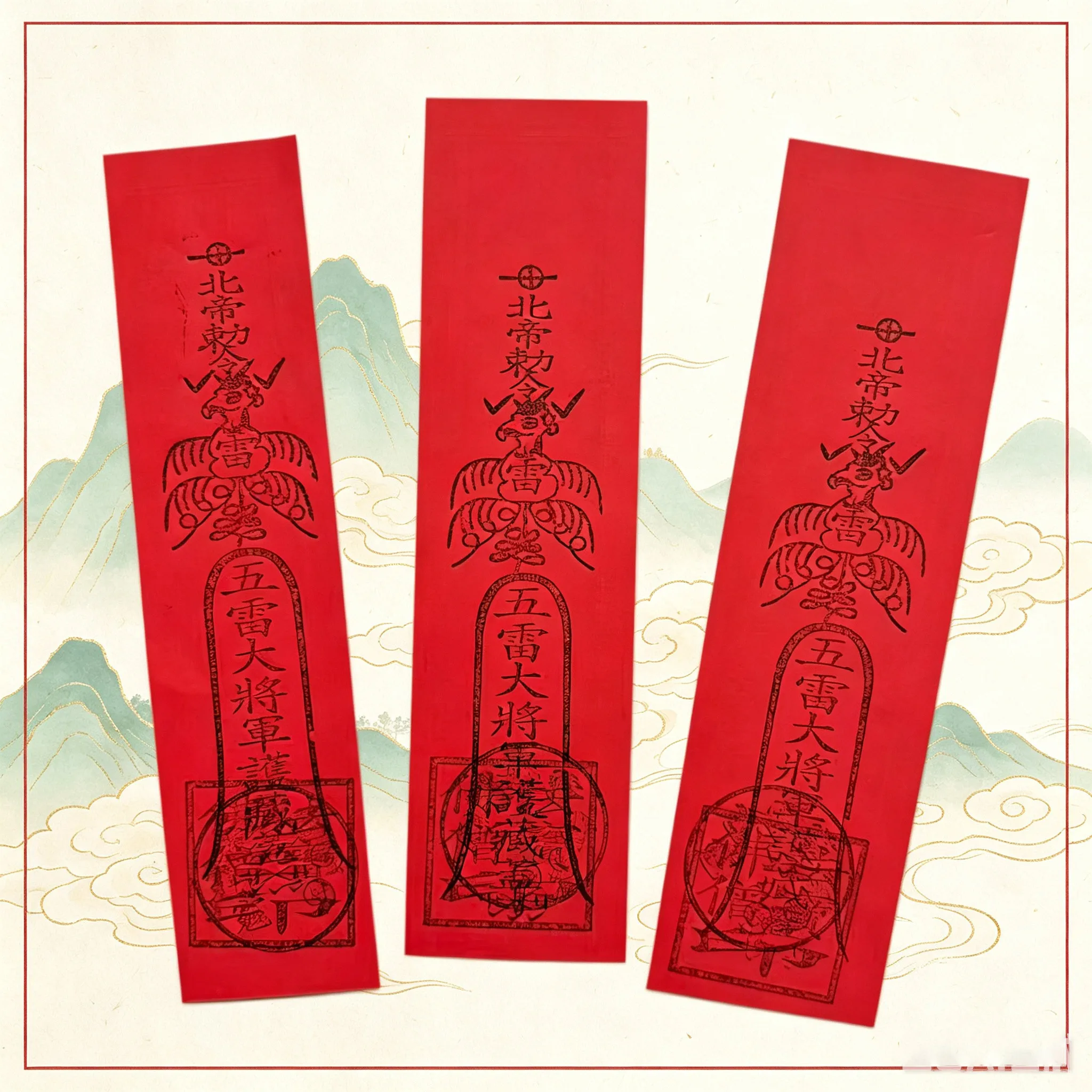 10pcs Feng Shui Pray Peace Buddhist Amulet Home Decoration Accessories Religious Paper Plastic Periapt Folk Apotropaic Art phone