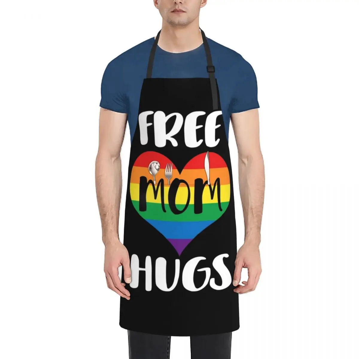 

Free Mom Hugs - White Text Apron japanese woman useful gadgets for home Kitchen For Women Apron