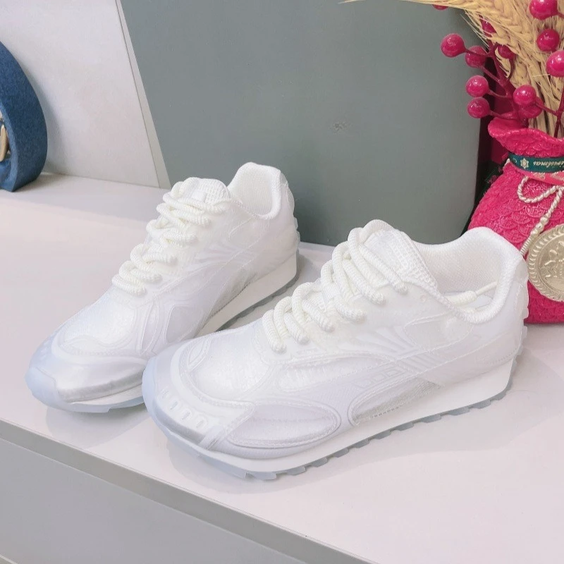 

Новые кожаные немецкая тренировочная обувь, женские дышащие сетчатые белые туфли для спорта и отдыха