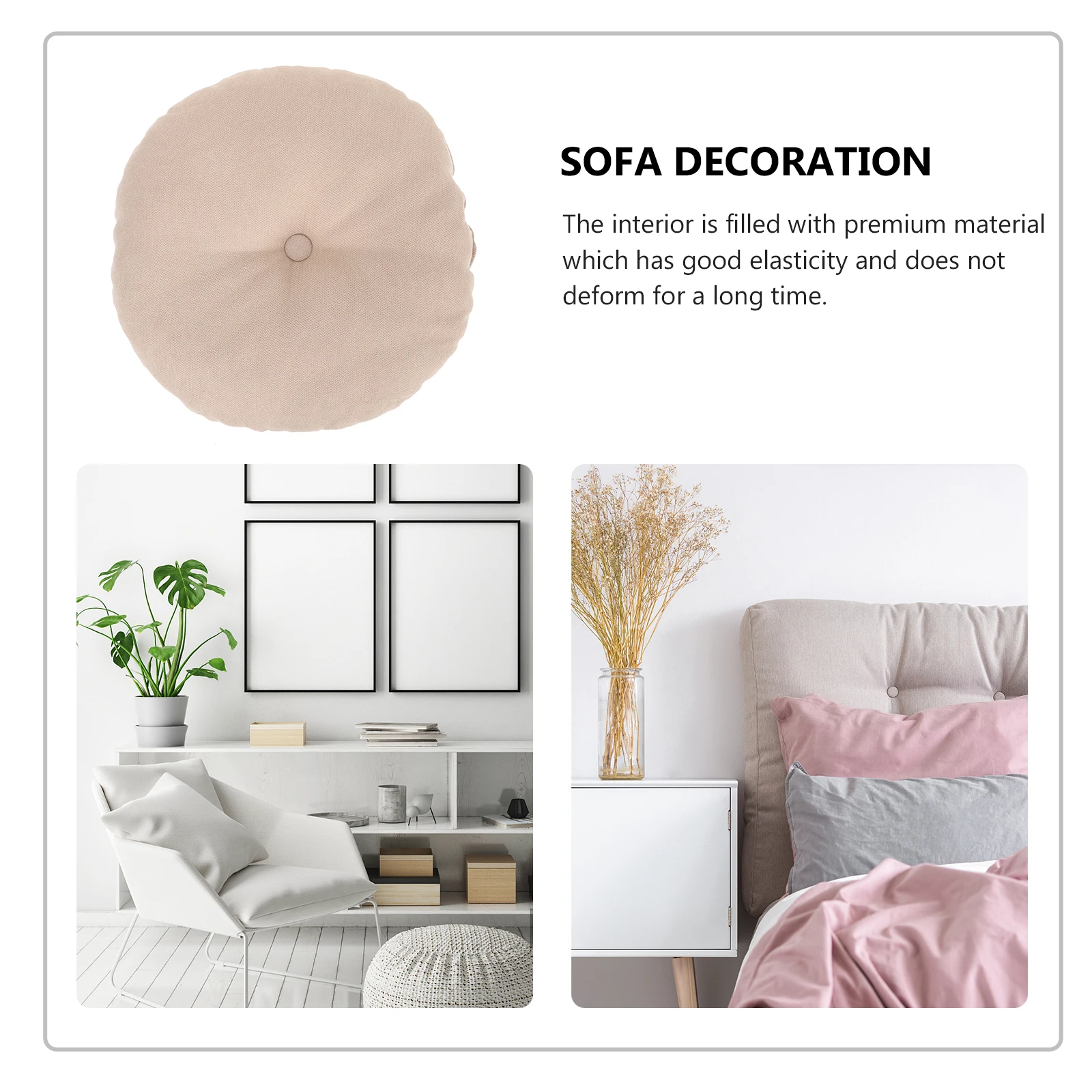 

Meditation Yoga Seat Cushion Floor Pillow Mat Durable Comfortable Non-Slip Large Grey Floor Pouf Seat Mat For Classroom Home Use
