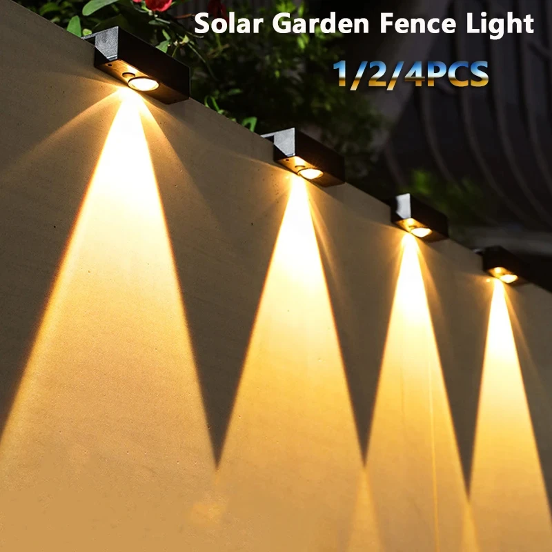 

Outdoor LED Solar Wall Lamp Waterproof Garden Decor Street Lights Sunlight Powered Light