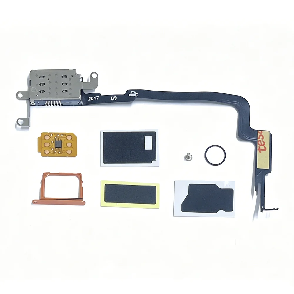Do iPhone 17 Pro Max, wersja amerykańska: kabel elastyczny do konwersji z eSIM na podwójną kartę SIM + gniazdo na kartę SIM + tacka na kartę SIM + wbudowany układ MEP Snow IC – części do naprawy. — zdjęcie produktu 5