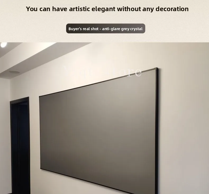 Projection screen 100-inch 120-inch picture frame screen 8K nano anti-light black crystal  Projector  Home screen