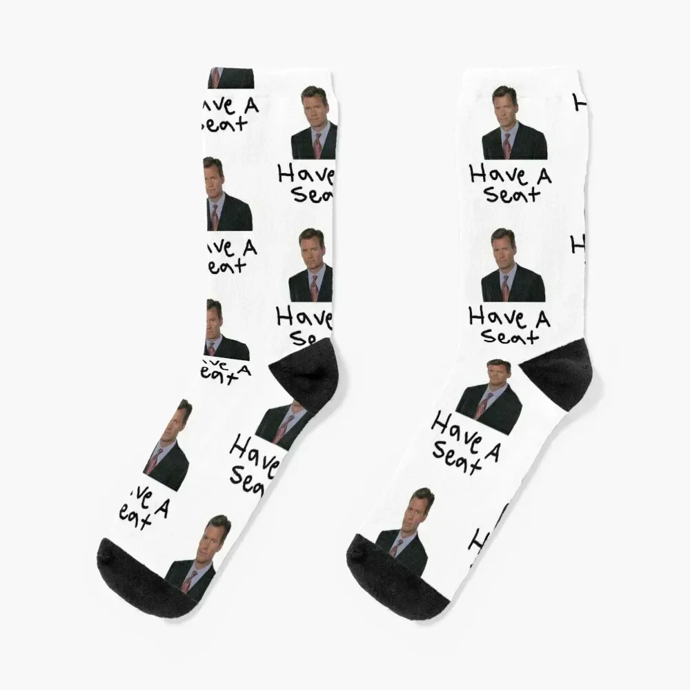 

Chris Hansen - Have A Seat Socks christmas gifts retro football Socks Men Women's crazy Stockings man cycling Man Socks Women's