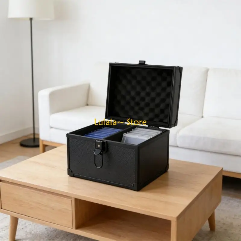 Y4QA Compact Steel Card Holder Suitcase Suitable For Multiple Card Sizes And Types