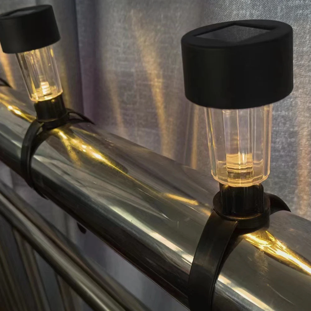 6Pcs Solar Pool Lights Waterproof Pool Enclosure Lighting Outdoor Pool Fence Decor Lamp for Framed Above Ground Pools