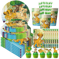 Disney The Lion King Birthday Party Decoration Theme Tableware Candy Box Tablecloth Backdrop Balloon Party Favors For Kids