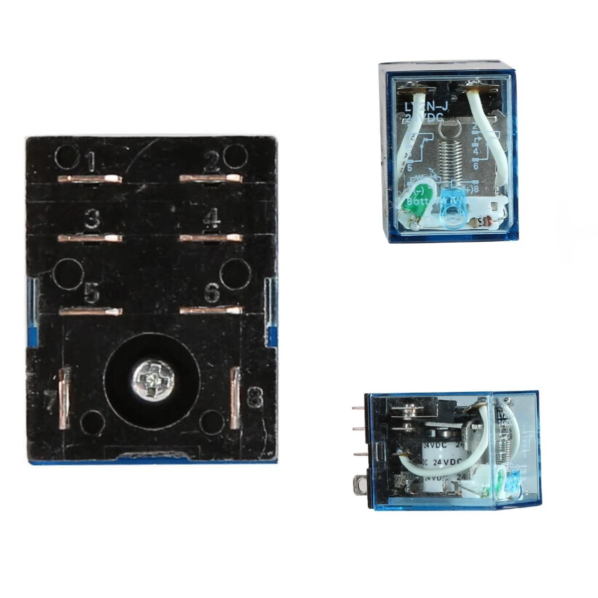 5pcs/LY2N-J DC24 BY OMI LYJ General Relay 24VDC 10A with LED Indicator Light Intermediate Relay Without Test Button LY2 5434B
