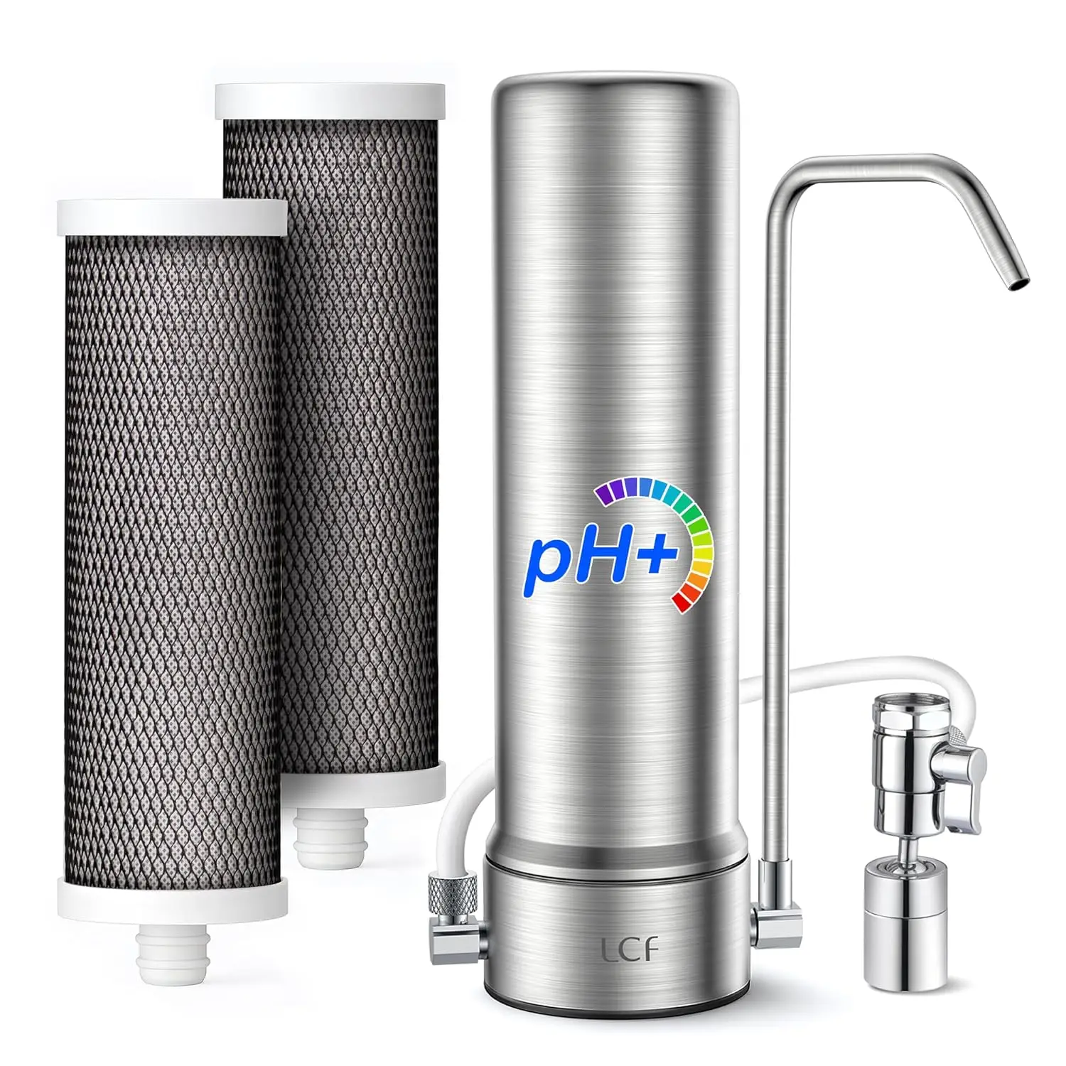 

Настольный фильтр для воды с ионами серебра, из нержавеющей стали, для кухонной мойки, удаляет тяжелые металлы и 99% хлора